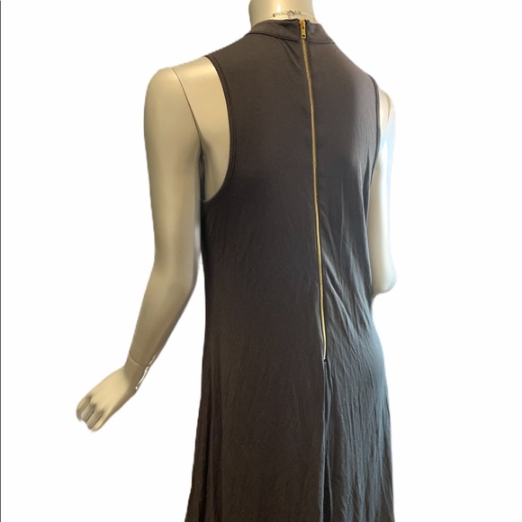 Long Gold Zipper Dress - Picture 7 of 9